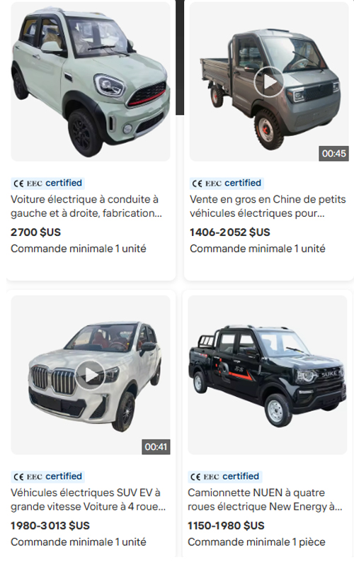 Véhicules Électriques à Quatre Roues à Énergie Nouvelle